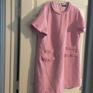 NWT TUCKERNUCK  Style dress but not Tuckernuck  Pink Tweed Jackie Dress xxl